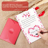 Husband Valentines Day Card, 5 Year 5Th Wood Anniversary Card For Wife, Wooden Valentine Card For Him Her Boyfriend Girlfriend, I Love You Will Always Be My Forever Card For Mom Daughter