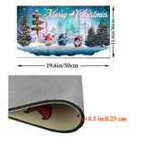 Merry Christmas Coffee Mats - 12X19 Inch Coffee Bar Mats, Absorbent, Hide Stain, Rubber Backed Dish Drying Mats For Kitchen Counter