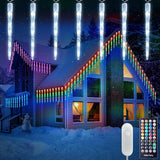 32.8FT Smart Color Changing Icicle Lights 100 LED 20 Tube Waterproof Connectable Outdoor Christmas Lights