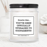 You Nique Designs Godparents Proposal Gift Candle 9 Oz Candle - God Parents Presents Proposal Gifts - Gift When Asking Someone To Be Godparents - Godparents Proposal Ideas (Mahogany Teakwood)