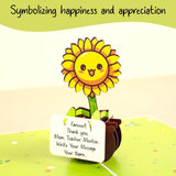 Positive Sunflower Popup Card - Thank You, Appreciation Gift For Mom, Teacher, Nurse, Coworker, Boss, Friend, Dad, Grandma, Husband, Wife - Farewell, Mother'S Day, You Are Awesome Gifts, Retirement