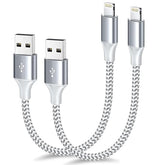 2 Pack 1FT USB A to Lightning Fast Charging Cable MFi Certified Nylon Braided iPhone Charger Cord for iPhone 14 13 12 11 iPad