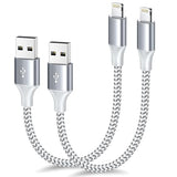 2 Pack 1FT USB A to Lightning Fast Charging Cable MFi Certified Nylon Braided iPhone Charger Cord for iPhone 14 13 12 11 iPad
