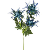 6 Sets Artificial Eryngium Foetidum Flowers Plants Thistle Spray Eryngoes Sea Holly For Home Wedding Decor (Blue)