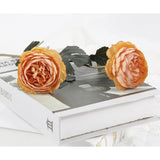 10Pcs Orange Peonies Artificial Flowers Real Touch Silk Peonies With Stems Real Look Fake Peony For Home Table Decorations Wedding Faux Flowers Arrangements