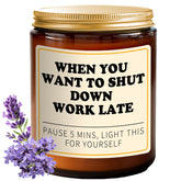 Relaxation Gifts For Women Men - Calming Lavender Scented Candle, 7 Oz Soy Candles Relaxing Gift For Friends, Coworker, Mom, Sister, Boss, Employees - Retirement Candle Appreciation Gifts At Work