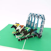 Horses 3D Pop Up Greeting Card - Horse Racing, Pony, Champion, Father'S Day, Congratulations, Happy Birthday, Retirement, Just Because, Graduation, Celebrations, All Occasion |