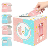 Glodecart Baby Gender Reveal Voting Box With 50 Pcs Ballot Cards Boy Or Girl Gender Reveal Games For Guests Baby Shower Party Decorations