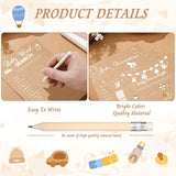 220Pcs/5Set Baby Shower Games Kraft Gender Reveal Cards For Gender Neutral Rustic Baby Shower Table Decorations Activity And Keepsake For New Parents With 20 Pencils(Rustic)