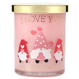 Valentine'S Day Candle - Gnome Candle Strawberry Scented Birthday Anniversary Romantic Valentines Candles Gift For Him Her Girlfriend Wife Boyfriend (Iloveyou)