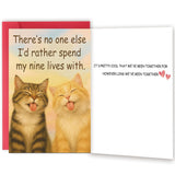 Funny Valentine’S Day And Anniversary Card Gift For Women Men – Cute Cat-Themed Romantic Love Card For Couples, Husband, Wife, Boyfriend, Or Girlfriend, Him Her