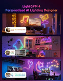 N1 AI Smart RGB Rope Lights 9.84FT Wi Fi Bluetooth LED Strip Lights with Music Sync Voice Control App