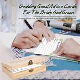 60Pcs Advice And Wishes For The Mr And Mrs, Wedding Advice Cards For Wedding Games, Bridal Shower Guest Book Advice Cards Box For Bride And Groom, Bridal Shower Decorations
