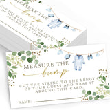 Baby Shower Games 50Pcs Eucalyptus Leaves Measure The Baby Bump Cards With Sign How Big Is Mommy'S Belly Game Cards For Party Favor Supplies