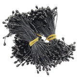 4 Bouquets 55Mm Artificial Pearlized Floral Stamen Flower Stamen For Flower Making Scrapbook Decoration Artificial Flowers, Pearlescent Black