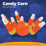 Halloween Candy Corn Bowling Game For Party, Plastic Fall Games For Kids & Adults Indoor/Outdoor Backyard Fall Carnival Activity Trunk Or Treat Game, Fall Festival Party Supply