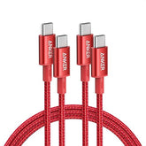 2 Pack 100W USB C to USB C Fast Charging Cable 6FT Type C Charger Cord for iPhone 17 MacBook Pixel Samsung Red