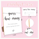 Guessing Game, Wooden Sign With Stand & 50 Cards, Party Games & Activities, 5X7 Inches, Love Theme, Bridal & Baby Showers, Office Parties