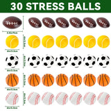 Valentines Day Gifts For Kids 30Pack Valentines Cards With Sports Squeeze Balls Valentines Exchange Cards For Boys Girls School Classroom Prizes Party Favors
