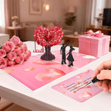 3D Pop Up Anniversary Card, I Still Do Love Tree Hearts Couple Wedding Card For Her, Wife, Husband, Him, Girlfriend, Romantic Love Letter Gift For Wedding, Anniversary, Valentines, Birthday