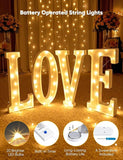 12 Pack Battery Operated Fairy Lights 7FT 20 LED Warm White Twinkle String Lights 8 Modes Waterproof Silver Wire for Mason Jars Wedding Christmas Party Decor