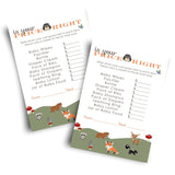 Woodland Guess The Price Baby Shower Games - 25 Cards - Rustic Boho Themed Ideas - Gender Neutral Baby Shower Activities Boys Or Girls - 4X6 Set