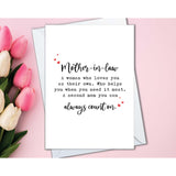 | Birthday Card For Mother In Law, Funny Card For Mil, Mother'S Day Gift For Mother-In-Law From Daughter Or Son In Law (Can Always Count On)