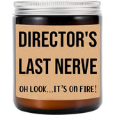 Director'S Last Nerve Candle - Personalized Gift For Director - Funny Gift For Director - Director Gifts - Birthday Gift For Director