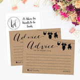 25 Rustic New Mommy Or Parent Advice Cards For Baby Shower Game Activities Ideas, Expecting Words Of Wisdom Message For Parent To Be Boy Girl Co-Ed Couples Gender Reveal Keepsake Alternative Guestbook