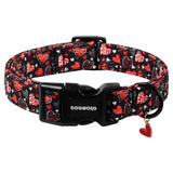 Valentine'S Day Dog Collar, Red Heart Dog Collars Female Or Male Adjustable Cotton Pet Collar With Quick Release Buckle For Small Medium Large Dogs,Xs