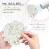 64Pcs Artificial Hydrangea Flowers Bulk With Stems, Full & Fluffy Silk Hydrangea Heads For Wedding Centerpieces, Table Decor And Diy Floral Arrangements(64, Ivory)