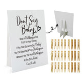 Don'T Say Baby Game, One 8X10 Sign Equipped Standing Rack, 50 Mini Clothespins, Baby Shower Games, Gender Reveal Games, Baby Shower Decoration, Gender Neutral, Nb002