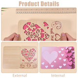 Large Wooden Anniversary Greeting Card With Envelope, Love Heart Wooden Greeting Cards For Valentine'S Day, Weddings, Birthday