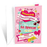 Granddaughter Valentine'S Day Card, Made In America, Eco-Friendly, Thick Card Stock With Premium Envelope 5In X 7.75In, Packaged In Protective Mailer