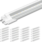 24 Pack 4FT Type A B T8 LED Tube Lights 6000K Daylight Plug and Play Ballast Bypass Replacement