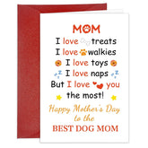 Happy Mother’S Day Card From Dog Puppy Funny Mothers Day Greeting Card For Dog Mom Gifts Cards For Women Her Mother’S Day Gift For Dog Moms