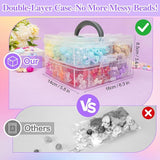 1000PCS Acrylic Beads for Jewelry Making Star Heart Flower Butterfly Candy Gummy Bear Kawaii Beads for Bracelets Necklaces Keychains Phone Charms DIY Crafts