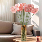 3Pcs 23.6" Pink Artificial Anthurium Lily Flowers Fake Tropical Flowers For Home Decor Bouquet And Green Leaf For Home Bridal Wedding Festival Decoration Small Flower Flower Arrangement(Pink)