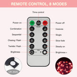 Led Curtain Lights Christmas, 300 Leds 9.8Ft X 9.8Ft Usb Curtain String Light With 8 Lighting Modes Wall Lights With Rem