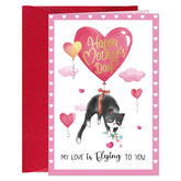 Mothers Day Card From Cat - 5.5"X8" Cat Mom Mothers Day Card Gift With Envelope Balloon Design Funny Gift For Mom From Son Daughter