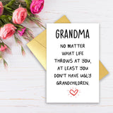 Funny Mothers Day Card Gifts For Grandma Nana Grandmother, Humor Grandma Birthday Card, Cool Gag Unique Funny Gifts Ideas From Grandson Granddaughter