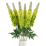6Pcs Delphinium Artificial Flowers 29.5" Realistic Green Silk Flowers Faux Snapdragon Flowers Long Stem Fake Hyacinth For Tall Vase Wedding Home Garden Decor (Green)