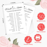 Bridal Shower Games-Would She Rather,Wedding Shower Games,50 Cards,Thick Paper,Minimalist