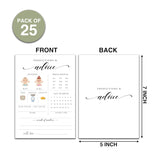 Baby Predictions And Advice Cards, 5" X 7" Minimalism Baby Shower Predictions Cards, Baby Shower Party Games & Activities Favors For Newparents - I01