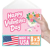 Blank Valentines Day Cards For Her - Happy Valentines Cards For Him, Valentine Greeting Card With Envelope, Happy Valentine Card For Kids Classroom, Friends, Family, Wife, Girlfriend, Fiance, Mom