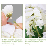 Fake Flowers Indoor Plants, 2Pcs Greenish White Hanging Wisteria Decoration, Light Cream White Uv & Fading Resistant, Room Decor For Kitchen Living Room Bathroom Centerpiece Table