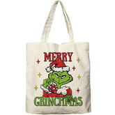 Christmas Canvas Tote Bag For Women - Aesthetic Merry Christmas Tote Bag For Shopping, Grocery, Beach, Gifts