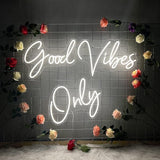 Good Vibes Only Neon Sign Large LED Wall Light Warm White Decor for Bedroom Bar Game Room Café