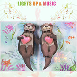 Otter Pop Up Anniversary Card For Wife,Husband,Couple, Musical 3D Valentines Day Card With Light, Romantic Birthday Cards For Boyfriend Or Girlfriend, Fun Happy Anniversary Wedding Valentine Gift Card