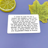 Grandson Gifts From Grandma Grandpa Inspirational Gift For Grandson Engraved Wallet Insert Card Motivational Gifts Graduation Birthday Christmas Deployment Encouragement Gift For Grandson